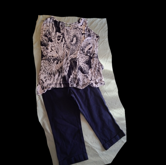 Navy Blue Capris by Ralph Lauren Size 8 - Picture 3 of 10